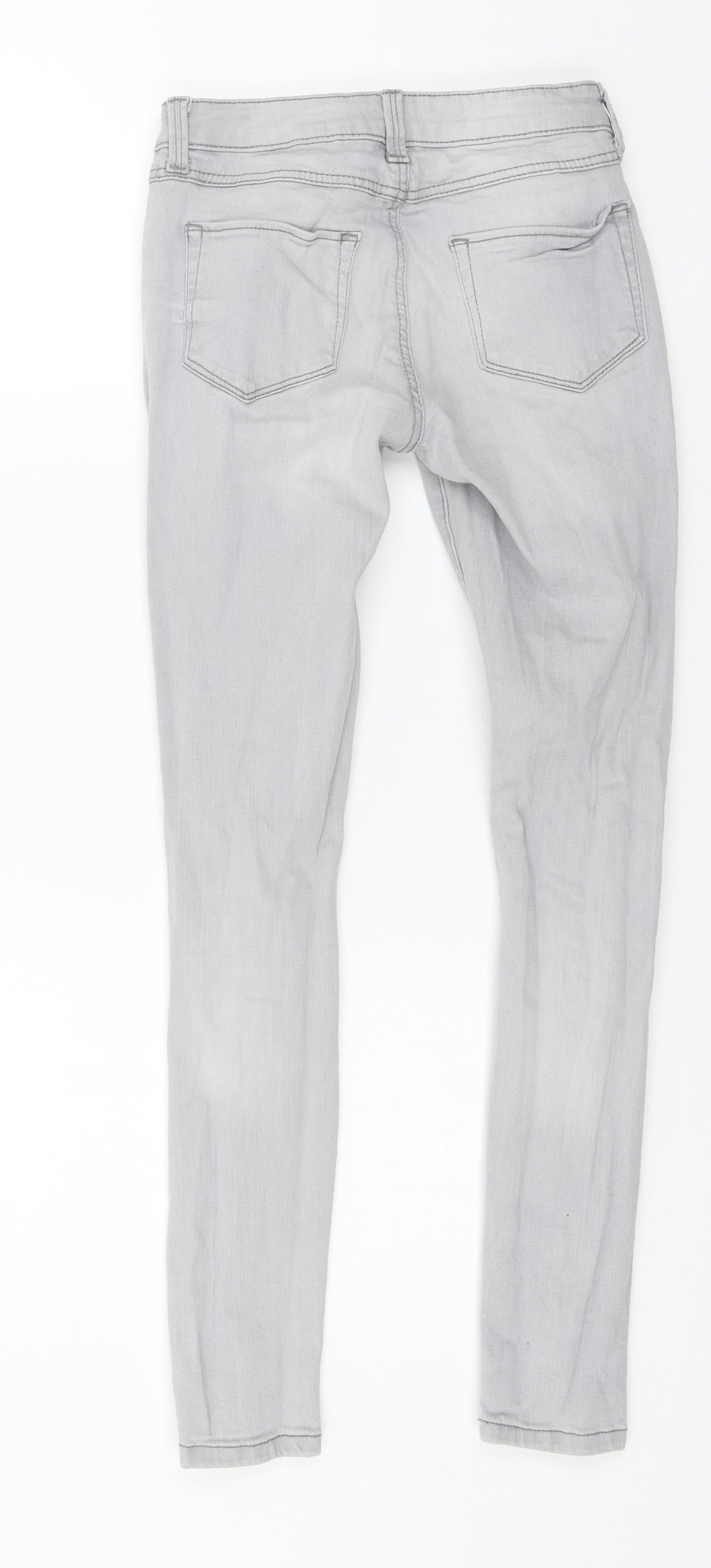 Denim & Co. Womens Grey  Denim Skinny Jeans Size 6 L27 in