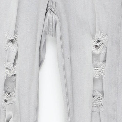 Denim & Co. Womens Grey  Denim Skinny Jeans Size 6 L27 in