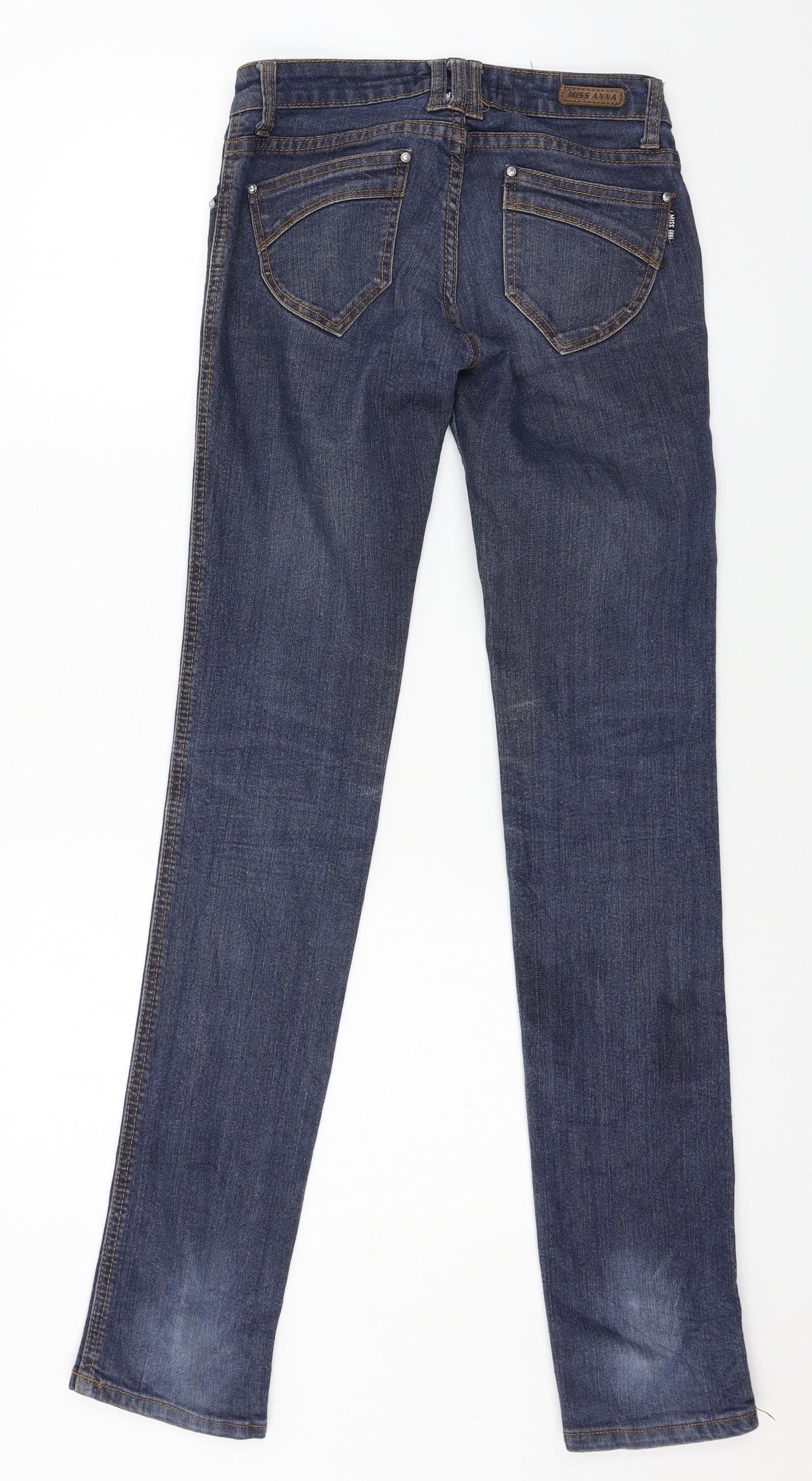 Miss Anna Womens Blue  Denim Skinny Jeans Size 6 L32 in