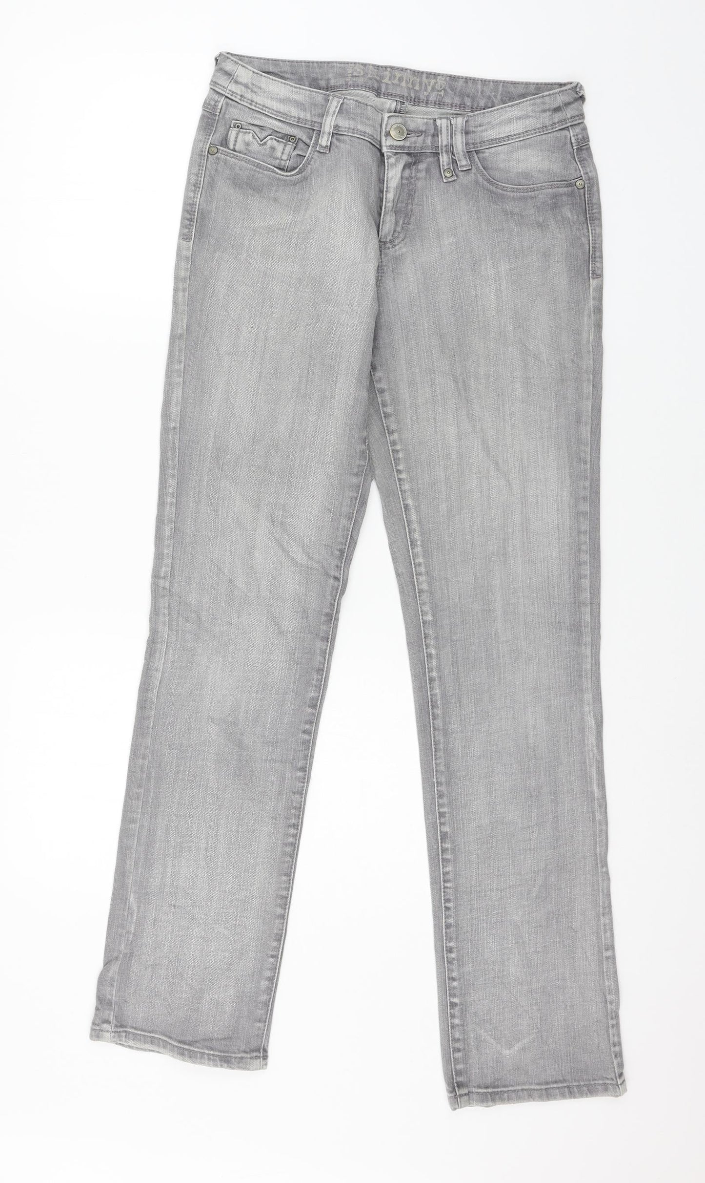 Yessica Womens Grey  Denim Straight Jeans Size 10 L30 in