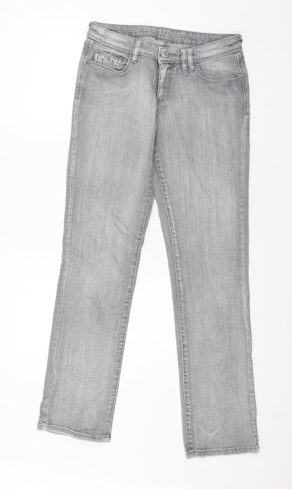 Yessica Womens Grey  Denim Straight Jeans Size 10 L30 in