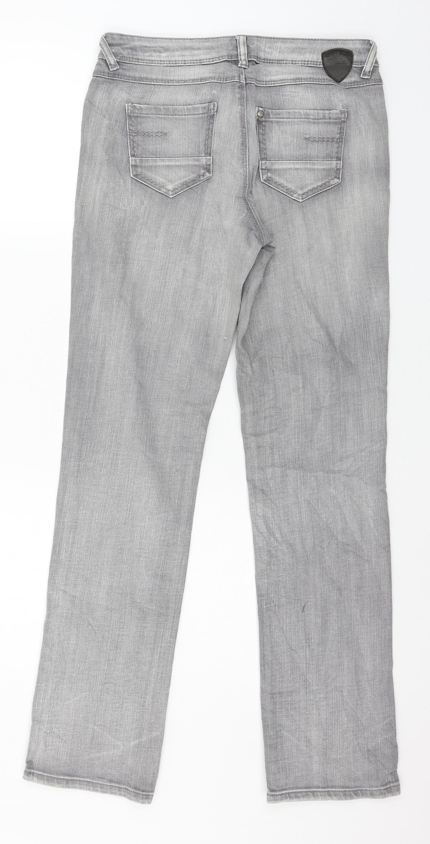 Yessica Womens Grey  Denim Straight Jeans Size 10 L30 in