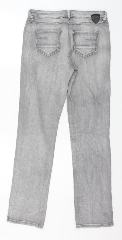 Yessica Womens Grey  Denim Straight Jeans Size 10 L30 in