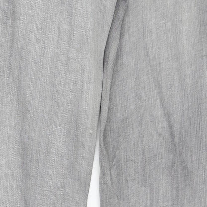 Yessica Womens Grey  Denim Straight Jeans Size 10 L30 in