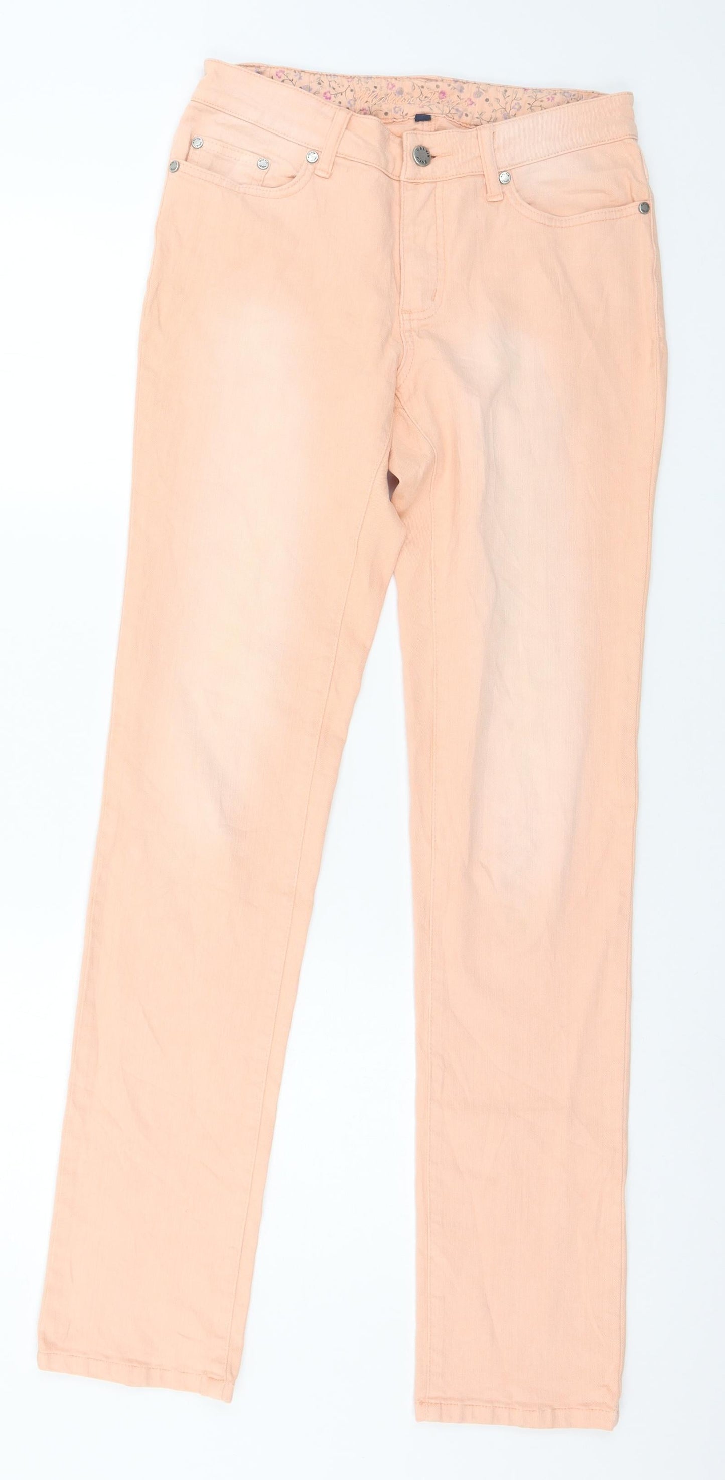 MALVIN Womens Orange  Denim Skinny Jeans Size 8 L32 in