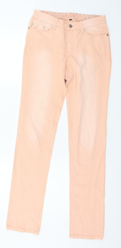 MALVIN Womens Orange  Denim Skinny Jeans Size 8 L32 in