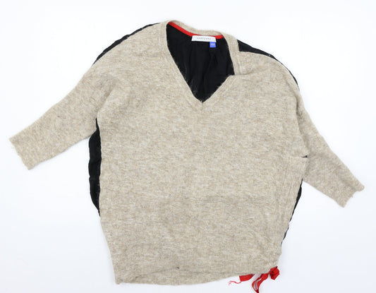 HARPENNE Womens Beige  Knit Pullover Jumper Size 12