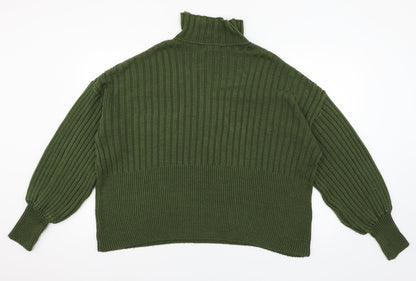 I SAW IT FIRST Womens Green  Knit Pullover Jumper Size M