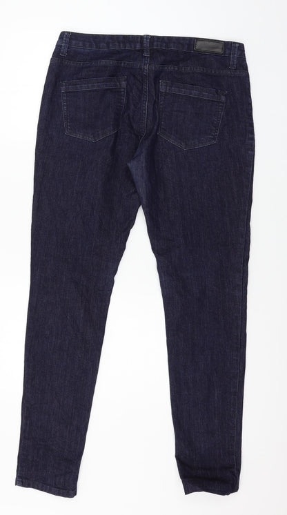 MORE & MORE Womens Blue  Denim Straight Jeans Size 14 L30 in