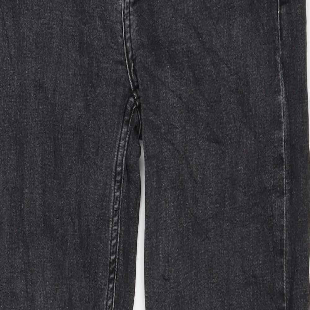 Bershka Womens Grey  Denim Straight Jeans Size 6 L26 in