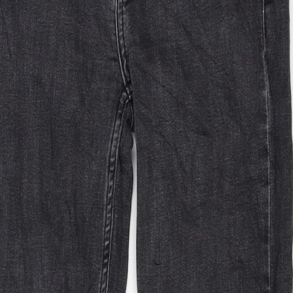 Bershka Womens Grey  Denim Straight Jeans Size 6 L26 in