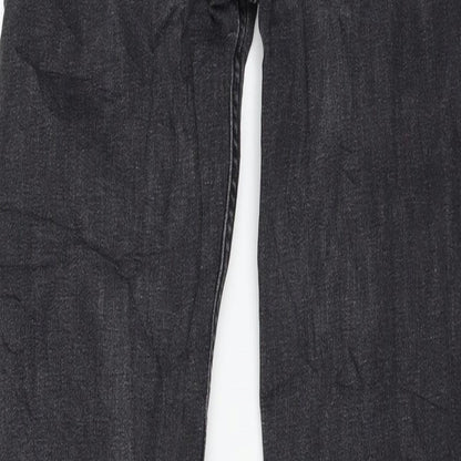Bershka Womens Grey  Denim Straight Jeans Size 6 L26 in