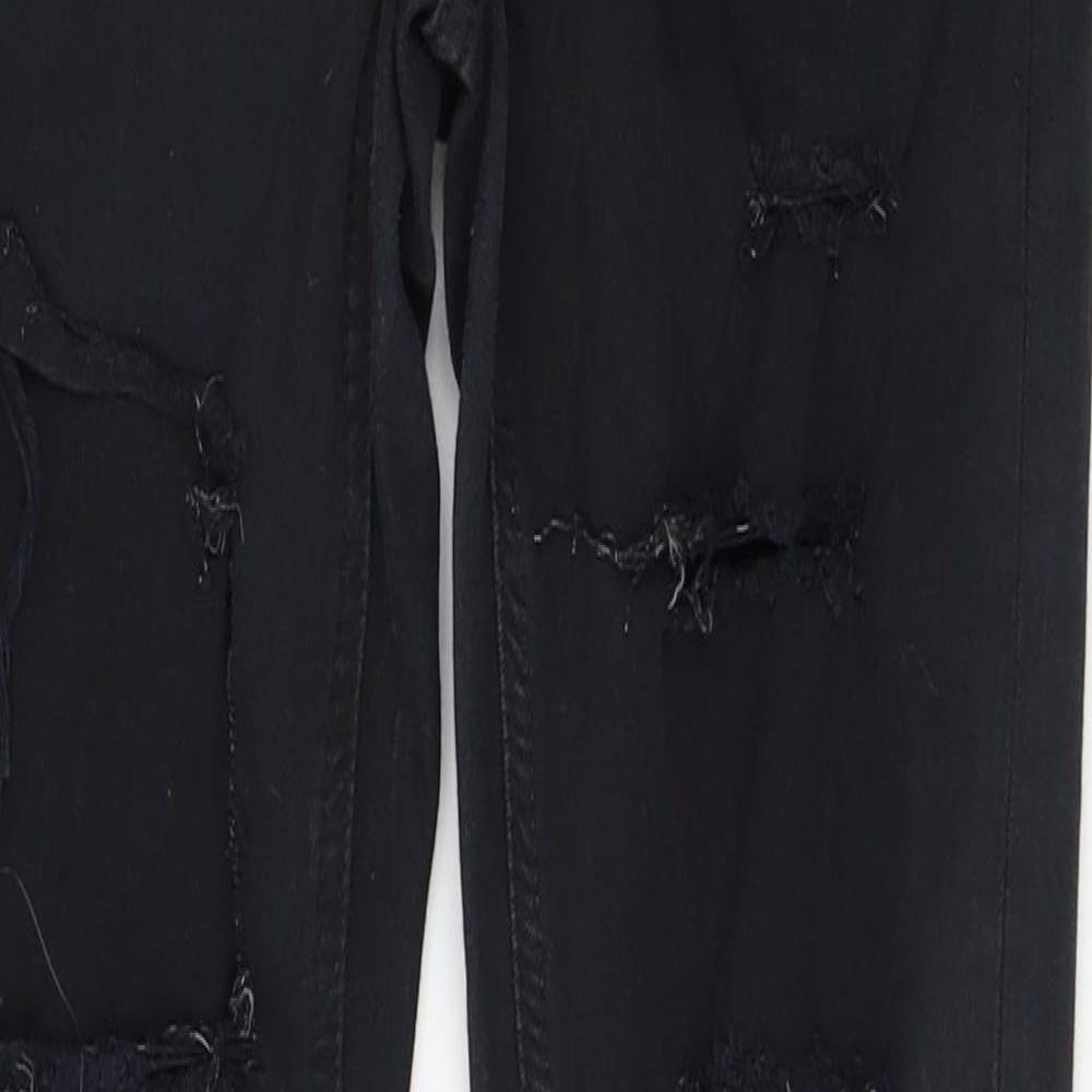 Topshop Womens Black  Denim Skinny Jeans Size 25 in L32 in