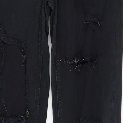 Topshop Womens Black  Denim Skinny Jeans Size 25 in L32 in