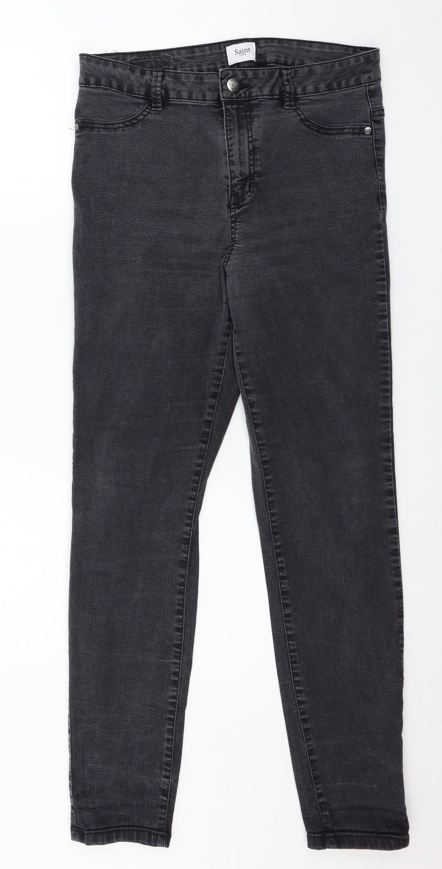 Saint Tropez Womens Grey  Denim Skinny Jeans Size 32 in L29 in