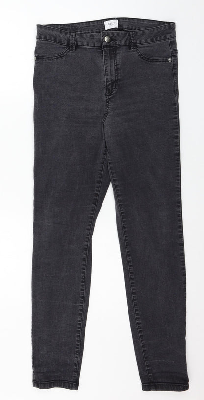 Saint Tropez Womens Grey  Denim Skinny Jeans Size 32 in L29 in