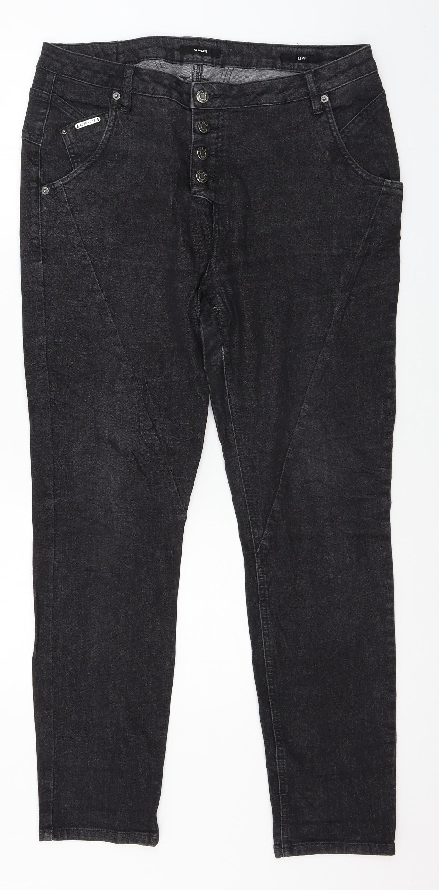 OPUS Womens Grey  Denim Skinny Jeans Size 12 L28 in