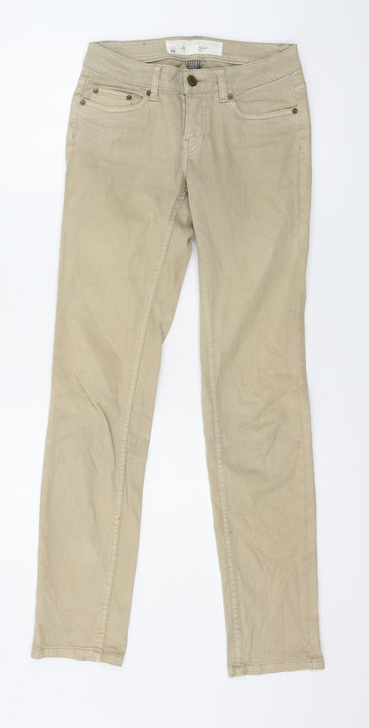 H&M Womens Beige  Denim Skinny Jeans Size 6 L29 in