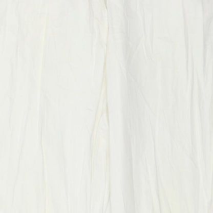 Womens UK Size M Preworn Regular Fit  White Trousers