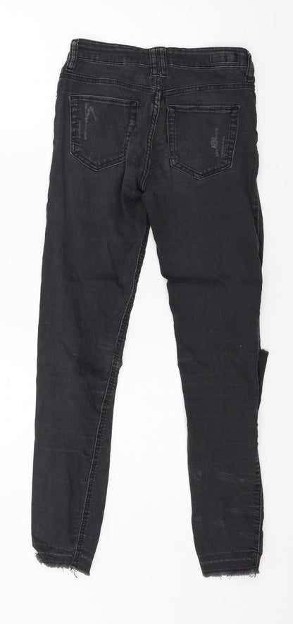 Bershka Womens Grey  Denim Skinny Jeans Size 6 L27 in