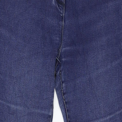 Womens UK Size 12 Preworn Regular Fit Straight Blue Jeans