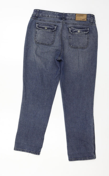 AriZona Womens Blue  Denim Straight Jeans Size 8 L25 in