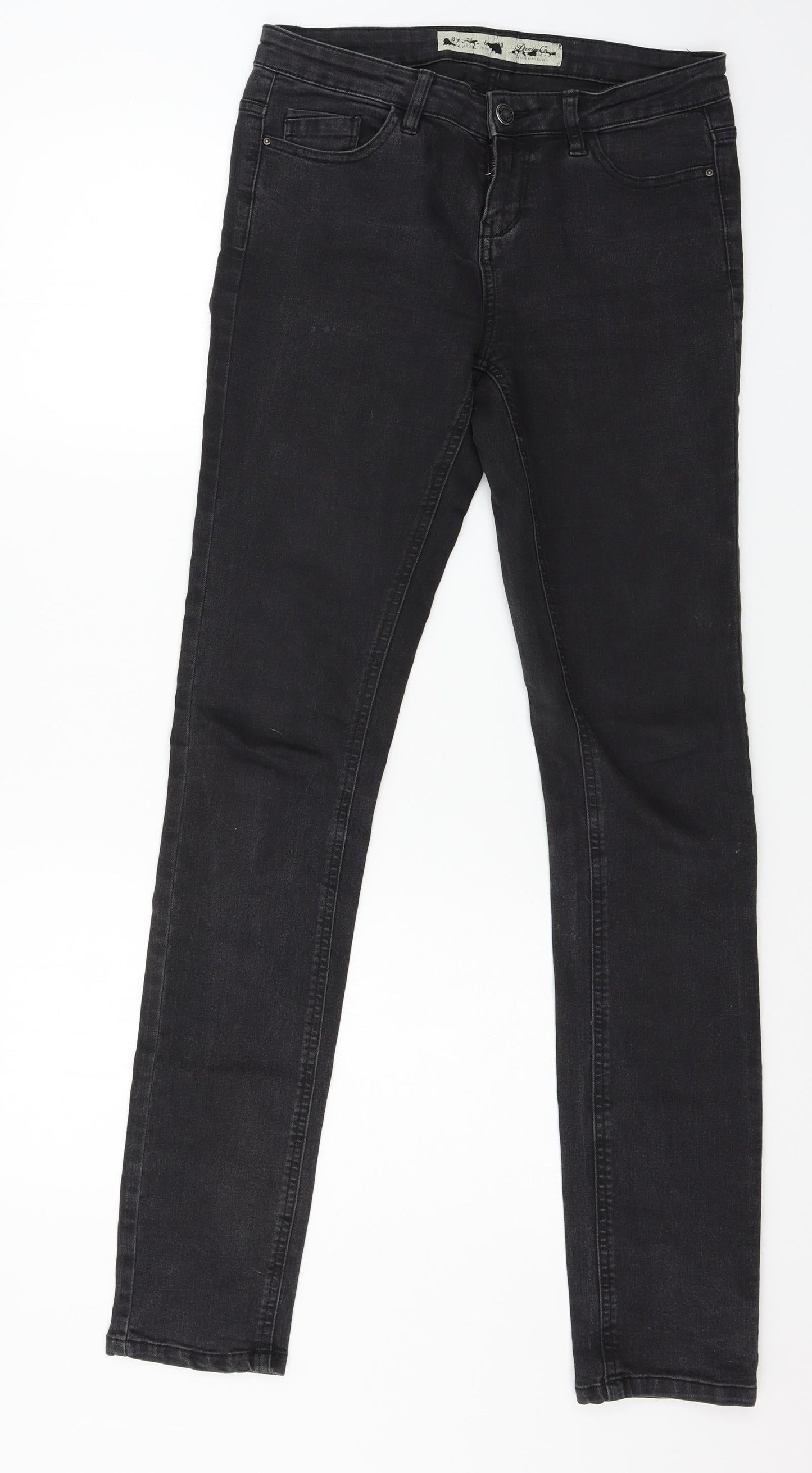 Denim & Co. Womens Black  Denim Skinny Jeans Size 8 L31 in