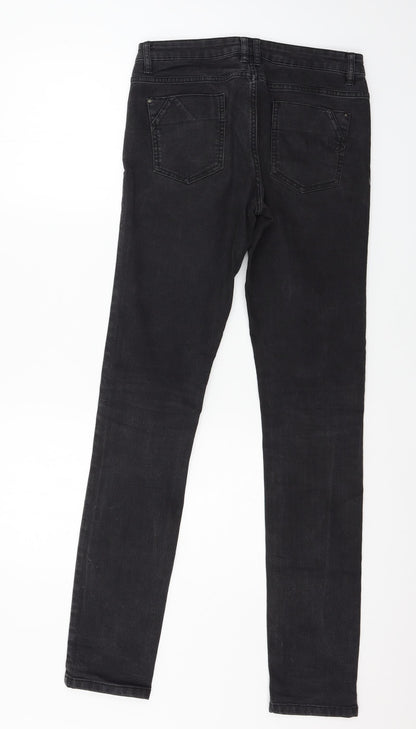 Denim & Co. Womens Black  Denim Skinny Jeans Size 8 L31 in