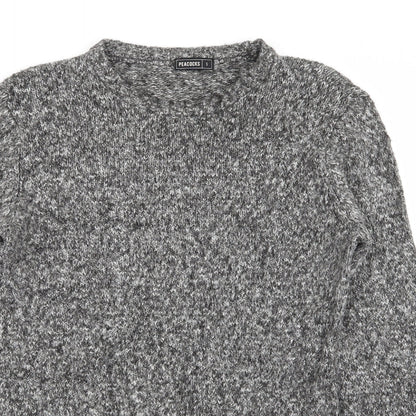 Peacocks Mens Grey   Pullover Jumper Size S