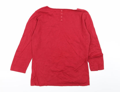 Womens UK Size 10 NEXT Red Pullover Jumper