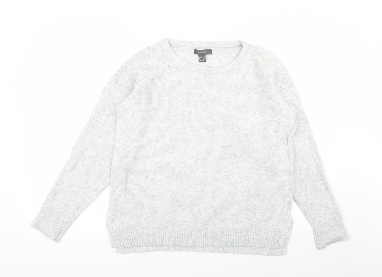 Primark Womens Grey Polka Dot  Pullover Jumper Size 10