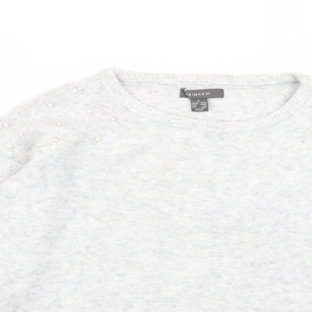 Primark Womens Grey Polka Dot  Pullover Jumper Size 10