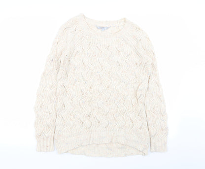 Womens UK Size 10 Red Herring Beige Pullover Jumper