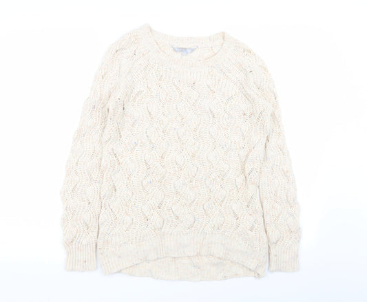 Womens UK Size 10 Red Herring Beige Pullover Jumper
