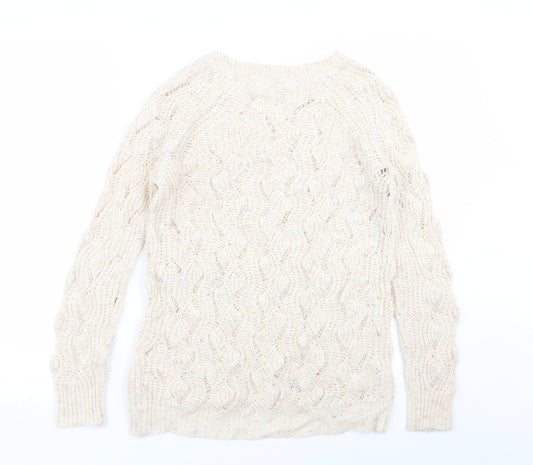 Womens UK Size 10 Red Herring Beige Pullover Jumper