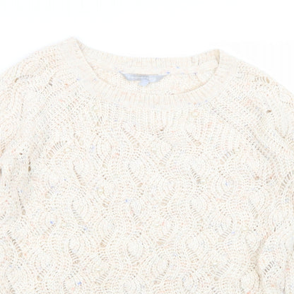 Womens UK Size 10 Red Herring Beige Pullover Jumper