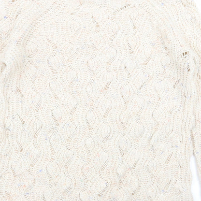 Womens UK Size 10 Red Herring Beige Pullover Jumper