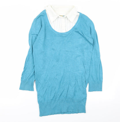 Womens UK Size 10 TU Blue Pullover Jumper