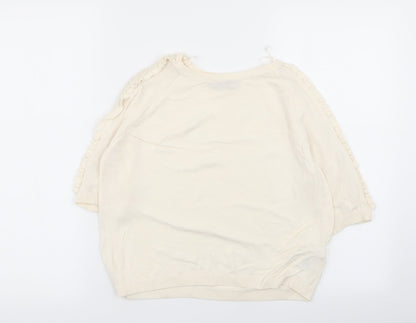 Womens UK Size 10 Per Una Ivory Pullover Jumper