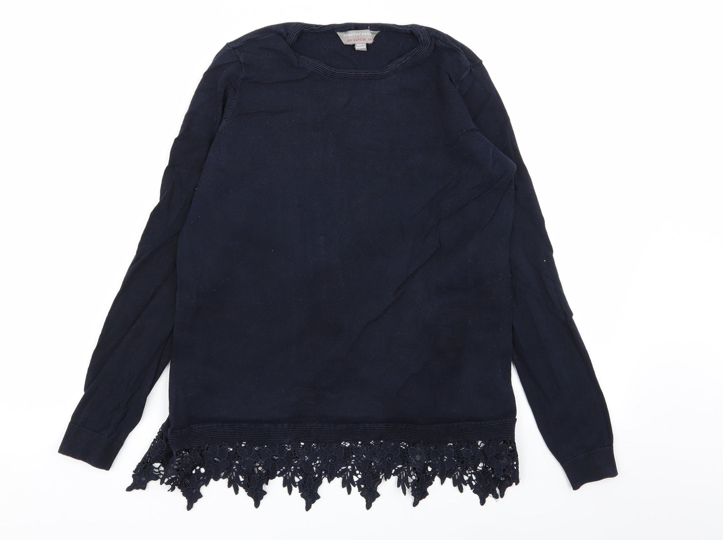 Dorothy Perkins Womens Blue Floral  Pullover Jumper Size 10