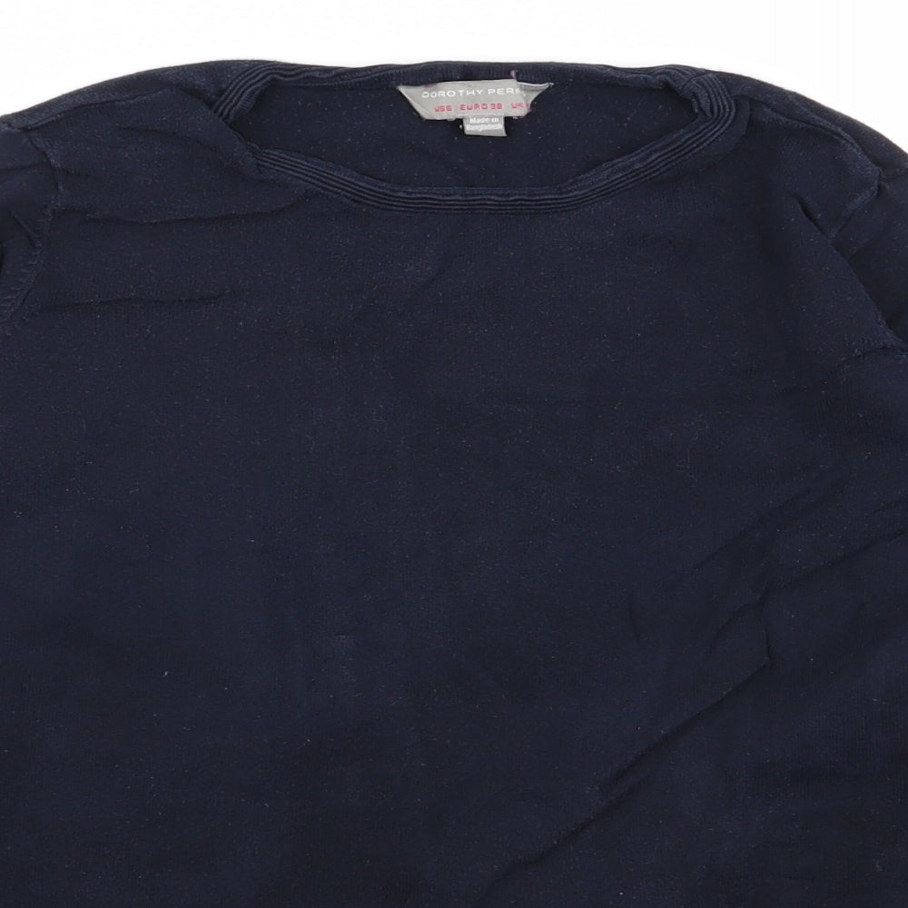 Dorothy Perkins Womens Blue Floral  Pullover Jumper Size 10