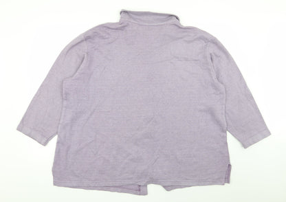 Teddi Womens Purple Floral  Cardigan Jumper Size XL