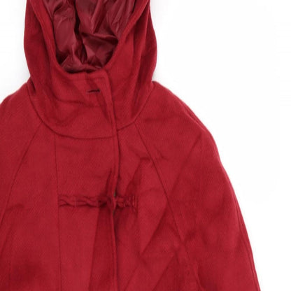 Womens UK Size 8 M&S Red Overcoat