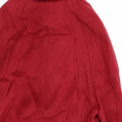 Womens UK Size 8 M&S Red Overcoat