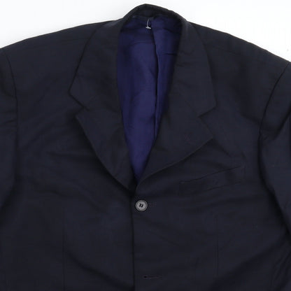 Loretto Mens Blue   Jacket Suit Jacket Size 38