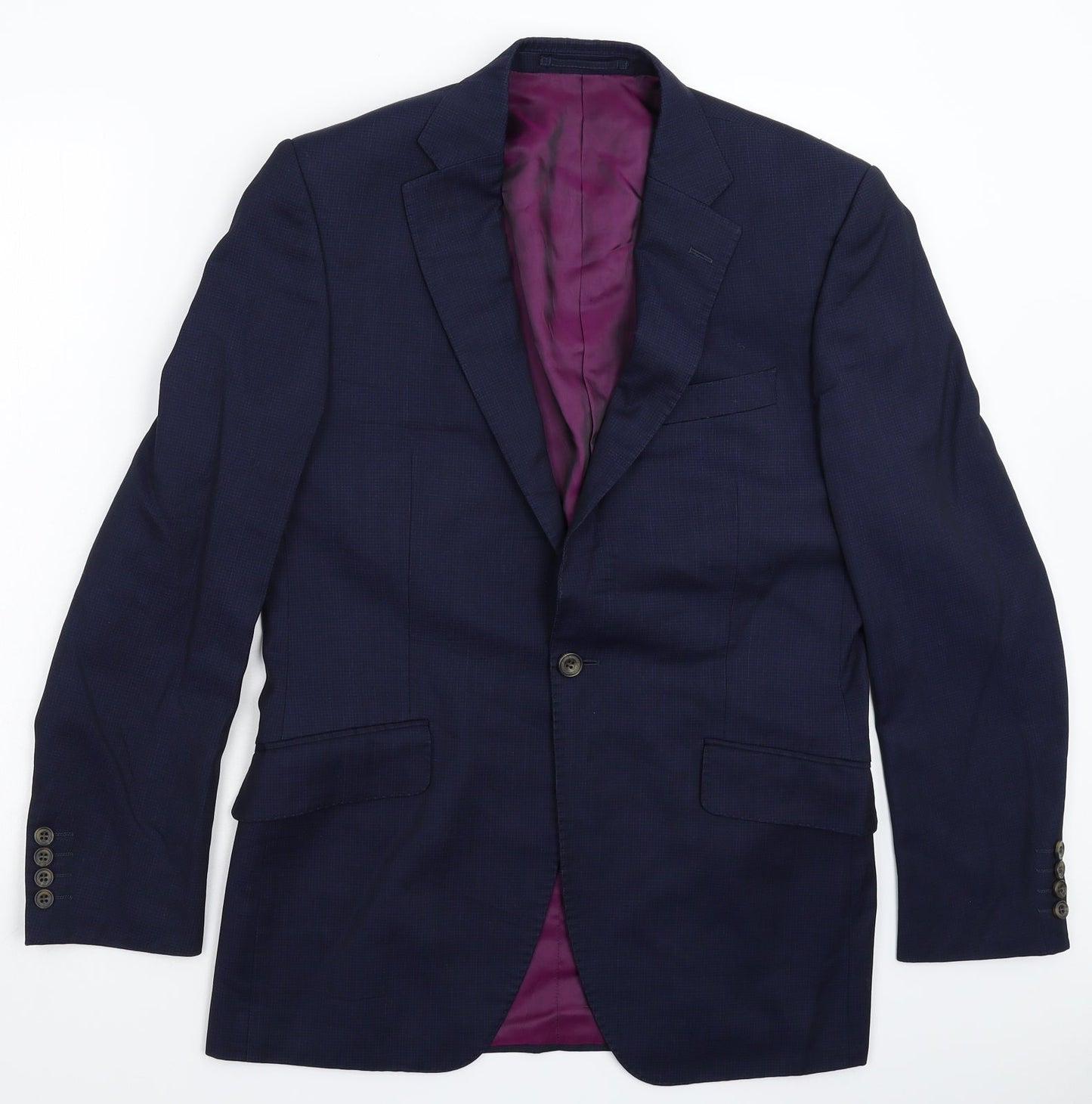 Mens UK Size 38 Marks and Spencer Regular Blue Suit Jacket