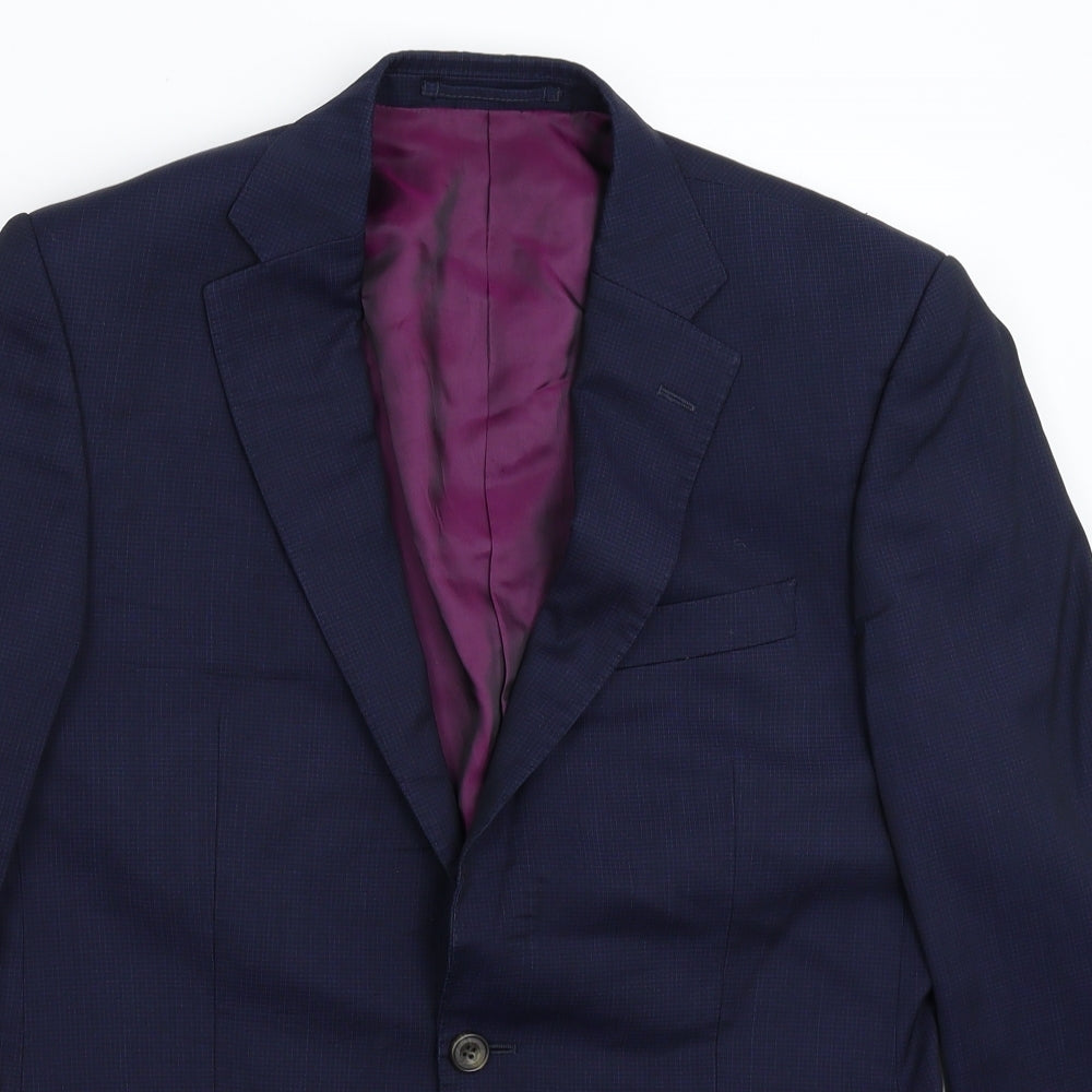 Mens UK Size 38 Marks and Spencer Regular Blue Suit Jacket