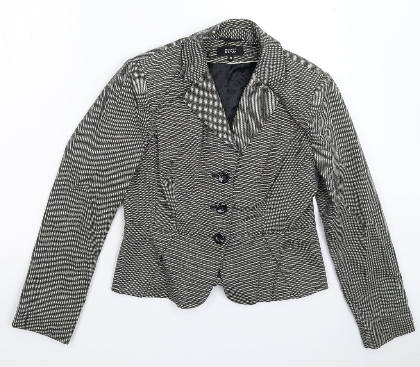 Marks and Spencer Womens Grey   Jacket Suit Jacket Size 12