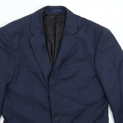 Mens UK Size 34 Cedar Wood State Regular Blue Suit Jacket