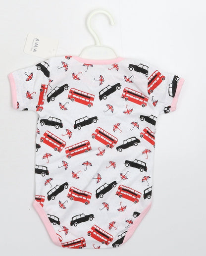 AMA Baby White   Babygrow One-Piece Size 6-9 Months